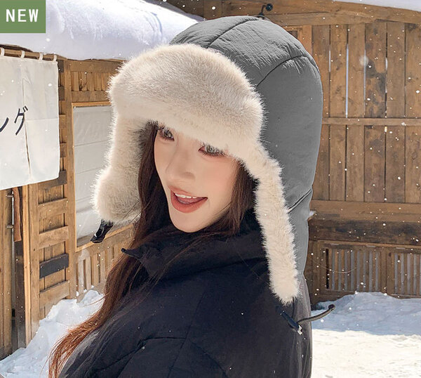 Mũ phi công lót bông siêu ấm kiểu Hàn Quốc phù hợp cho cả nam...