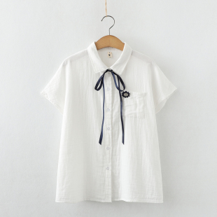 Áo sơ mi nữ cổ đính nơ