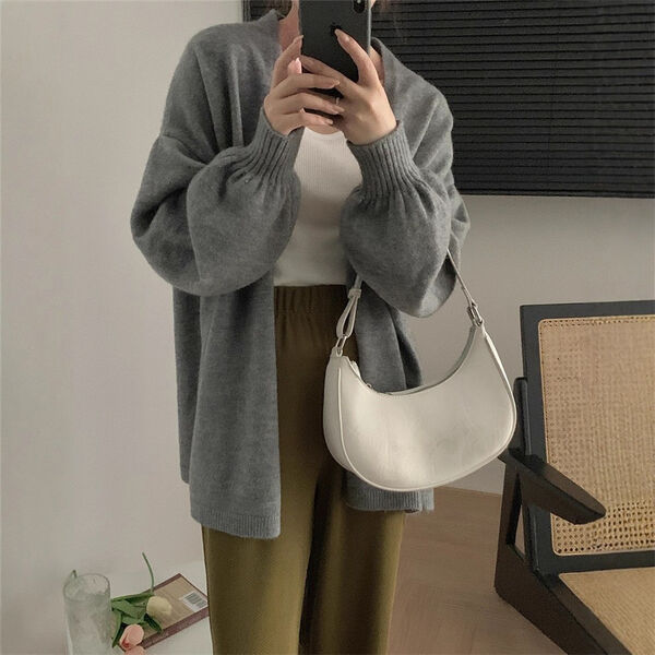 Áo len cardigan nữ phong cách vintage thu đông