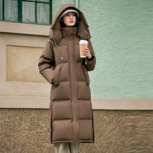 Áo khoác phao lông vũ nữ dáng dài mùa đông