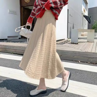 Chân váy len dệt kim nữ dáng chữ A