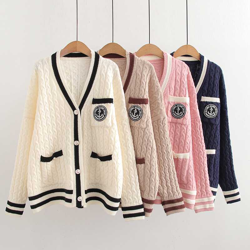 Áo len cardigan nữ dập họa tiết nổi