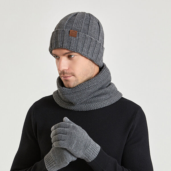 Bộ 3 món mùa đông mẫu mới xuất khẩu: mũ len đan khăn ống và...