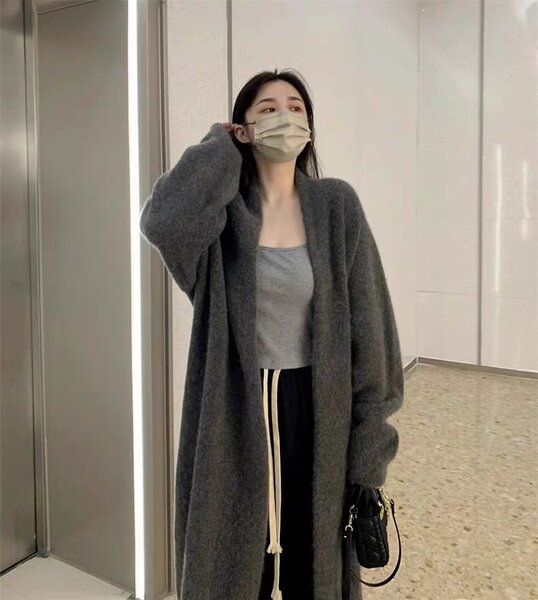 Áo khoác len cardigan dáng dài nữ mỏng nhẹ, dễ phối cho mùa thu...