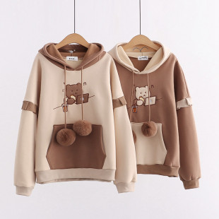 Áo hoodie nữ hình gấu