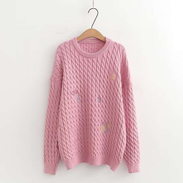 Áo len nữ thêu hoa