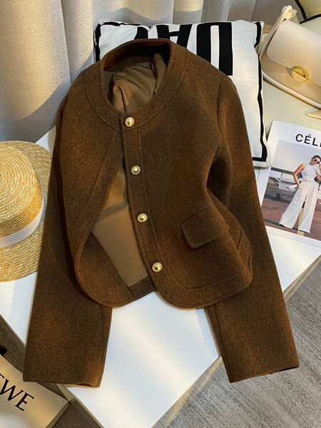 Áo khoác dạ nữ dáng ngắn phong cách thanh lịch cho mùa thu đông