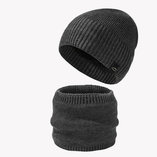 Bộ mũ len và khăn ống, giữ ấm chống lạnh thu đông