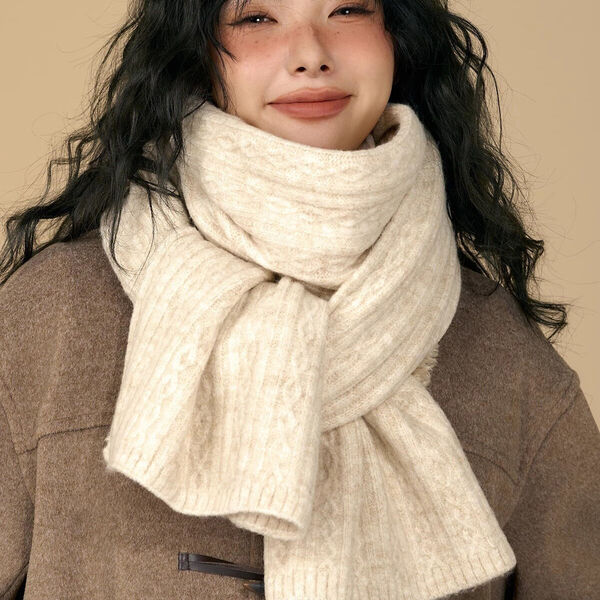 Khăn choàng len đan dày giữ ấm mùa đông unisex phù hợp cho cả...