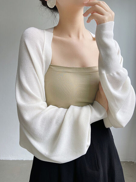  Áo len cardigan dệt kim lụa cho nữ dáng ngắn