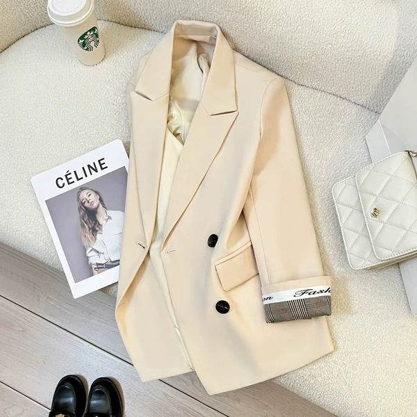 Áo khoác vest nữ khâu cổ tay