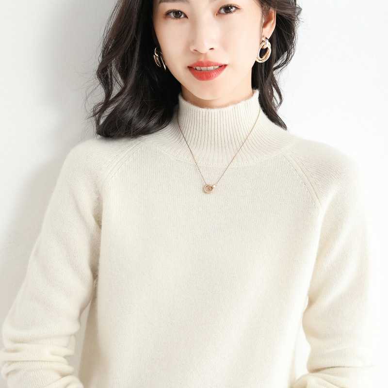 Áo len cổ lọ nữ dệt kim