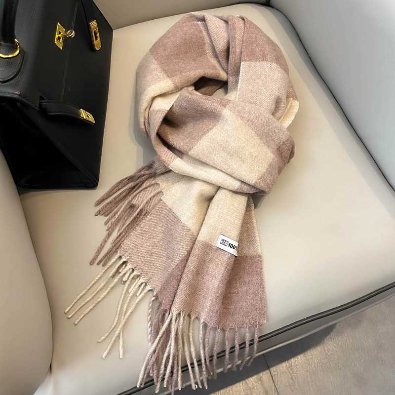 Khăn len kẻ sọc Cashmere nam nữ