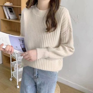 Áo len dệt kim nữ phong cách đơn giản