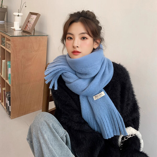 khăn choàng nữ phong cách Hàn Quốc chất liệu cashmere, giữ ấm...