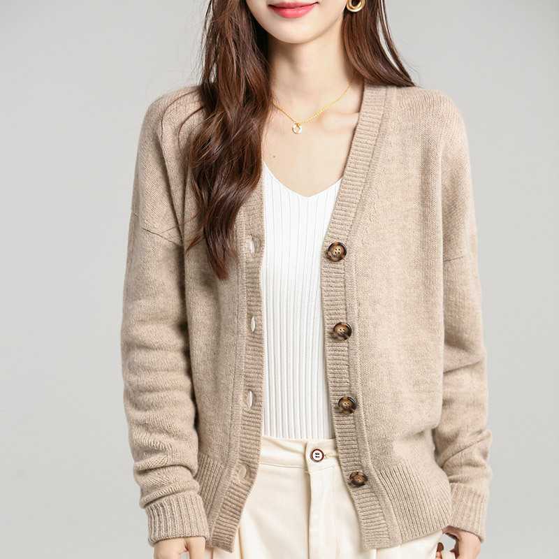 Áo khoác len cardigan nữ dệt kim