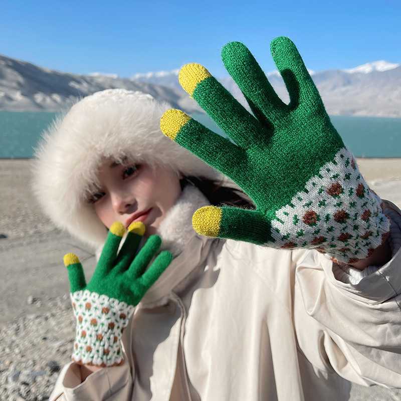 Găng tay nữ dệt kim màn hình cảm ứng