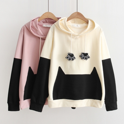 Áo hoodie hình mặt mèo