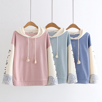 Áo hoodie Mori girl phong cách Nhật Bản