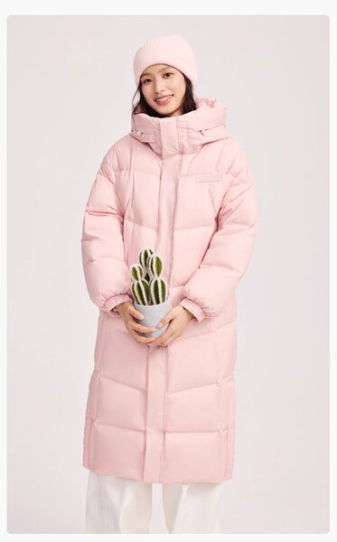 Áo khoác phao lông vũ nữ dáng dài mùa đông