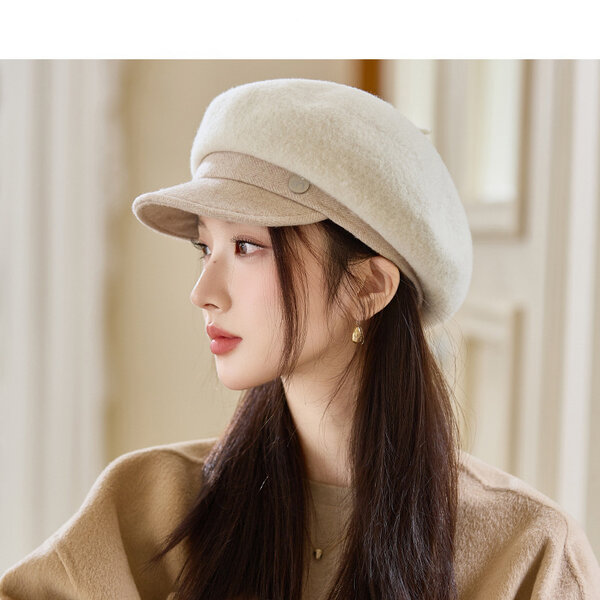 Mũ nồi len phong cách cổ điển, chất len cao cấp mùa thu đông