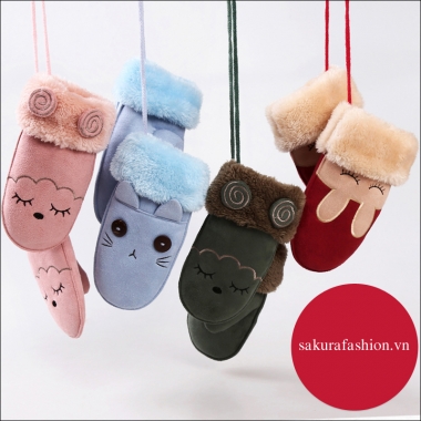 Găng tay lót nhung dễ thương