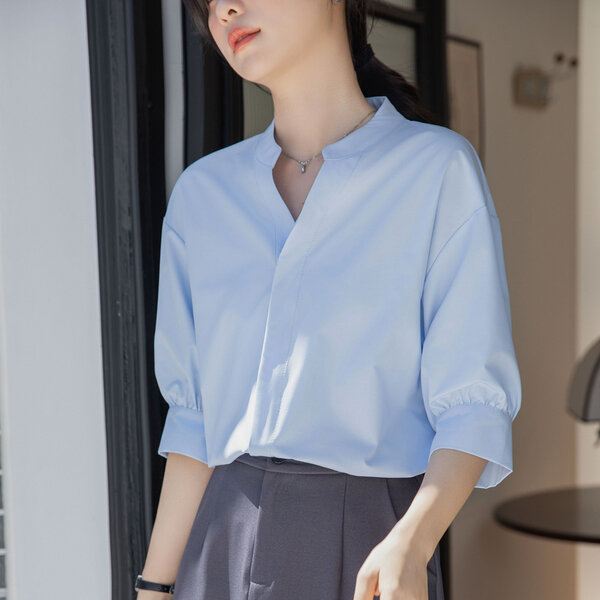 Áo sơ mi nữ tay ngắn