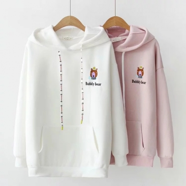 Áo hoodie hình chú gấu Bubbly bear
