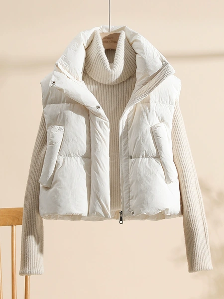 Áo phao lông vũ nữ lông vịt trắng dáng ngắn thời trang dễ...