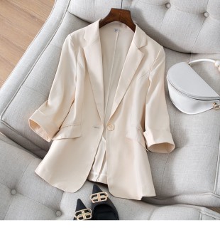 Áo khoác blazer nữ một lớp tay lỡ