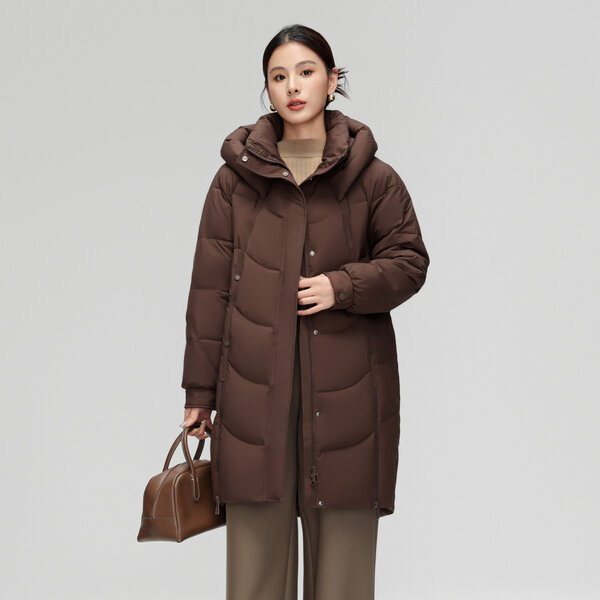Áo khoác phao lông vũ nữ dáng dài phong cách Hàn Quốc dày dặn...
