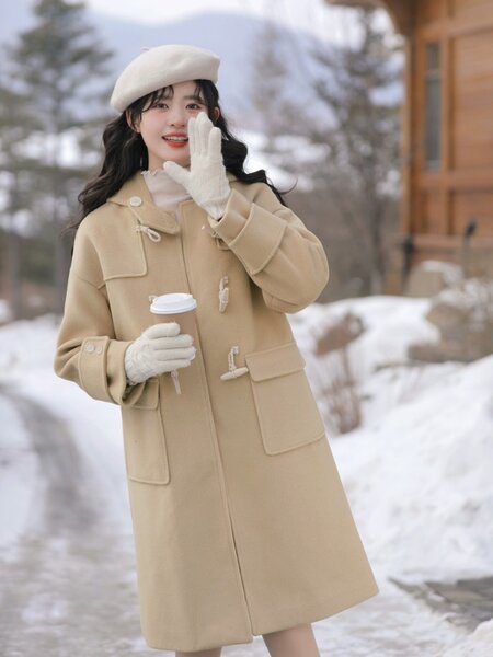 Áo khoác dạ cài nút