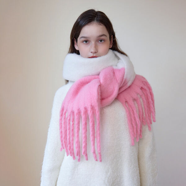 Khăn choàng len nữ dệt thủ công, dày dặn, thời trang mùa đông