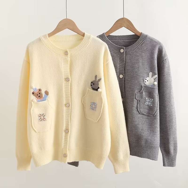 Áo khoác len cardigan nữ hình thỏ