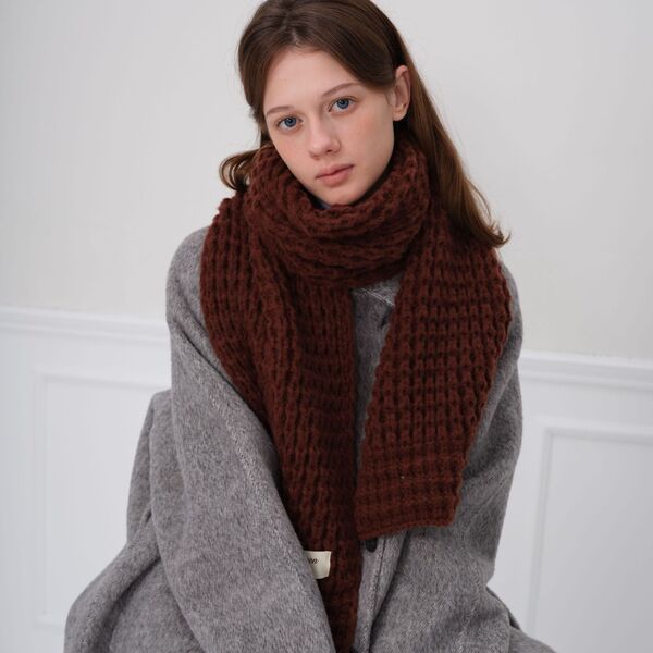 Khăn choàng len mùa đông unisex dày dặn, giữ ấm