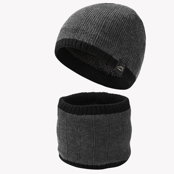 Bộ 2 món mũ len và khăn ống, giữ ấm thu đông