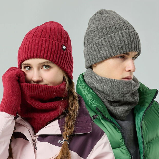 Bộ 3 khăn tay, mũ, choàng cổ nhung sợi len nam, nữ