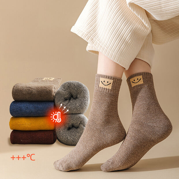 Vớ tất nữ hình mặt cười lót nhung