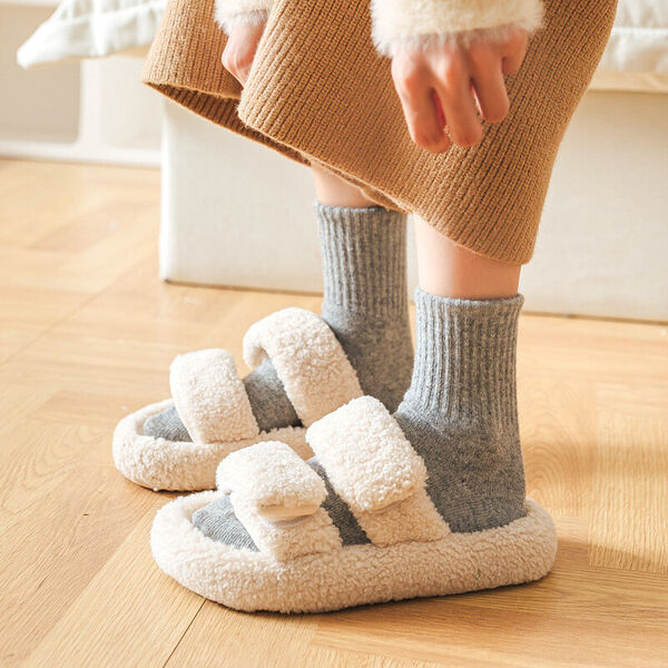 Tất len nữ cotton dày và ấm