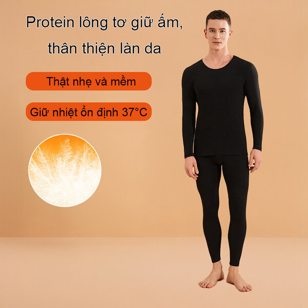 Quần áo giữ nhiệt nam cổ tròn