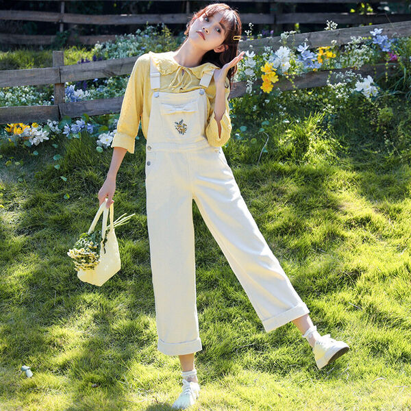 Quần yếm nữ dáng rộng cho nữ