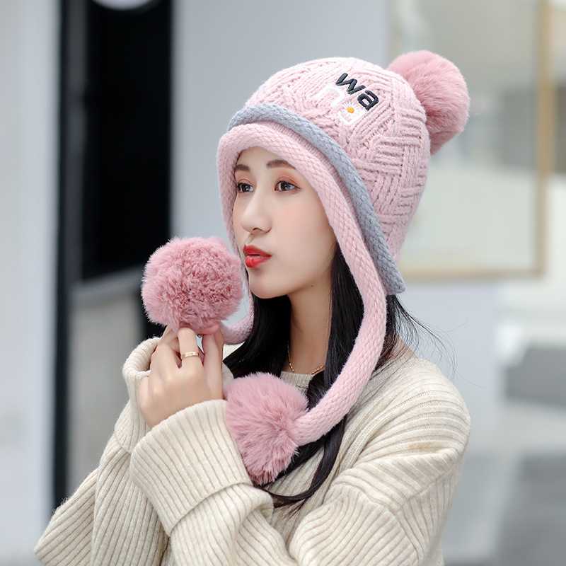 Mũ dệt kim nữ ấm ấp