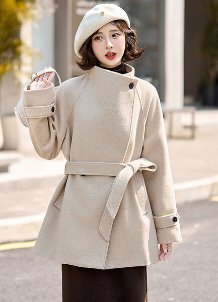 Áo khoác dạ nữ kiểu dáng ngắn thu đông