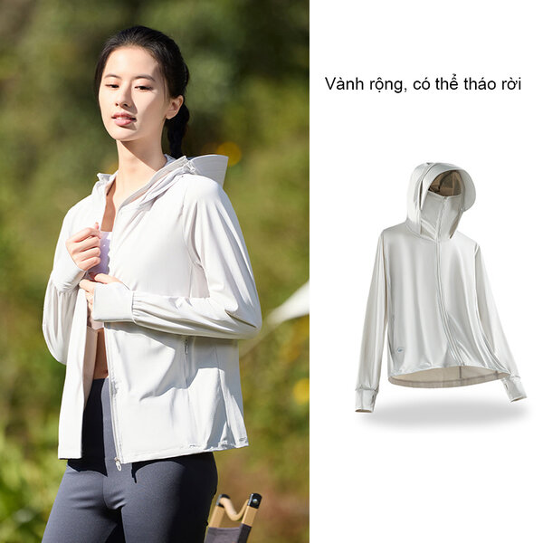 Áo chống nắng nam nữ, vành nón có thể tháo rời