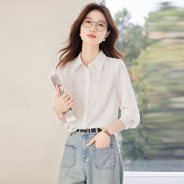 Áo sơ mi dài tay cổ chữ V