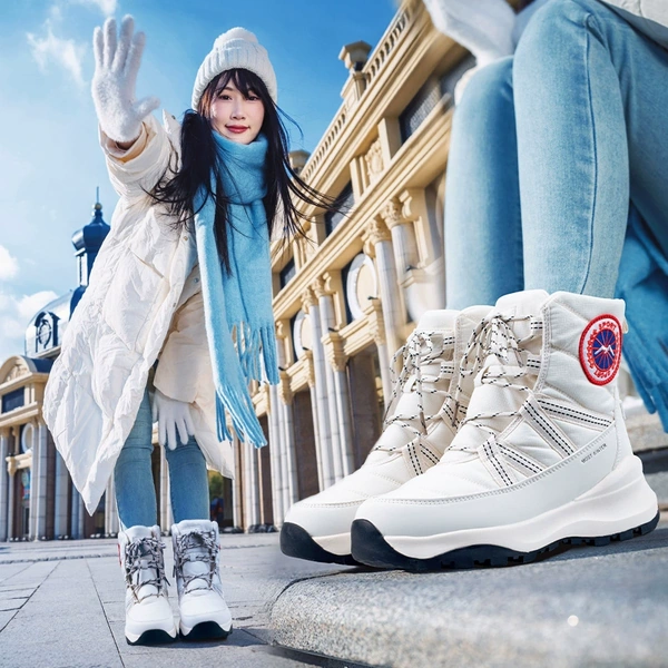 Giày đi tuyết nữ lót bông đế cao