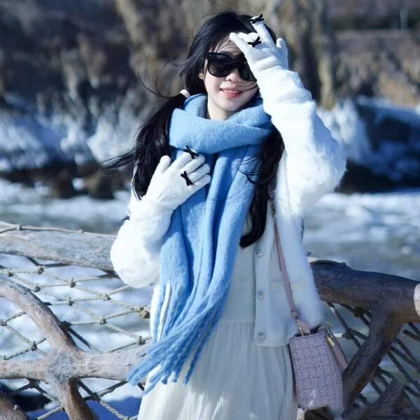 Khăn choàng nữ sang trọng dày ấm mùa đông