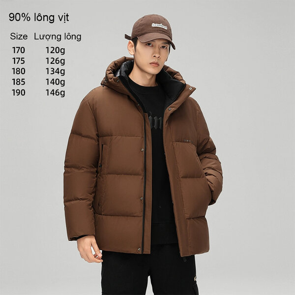 Áo khoác phao lông vũ nam mùa đông