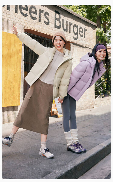 Áo khoác phao lông vũ nữ dáng ngắn giữ ấm mùa đông