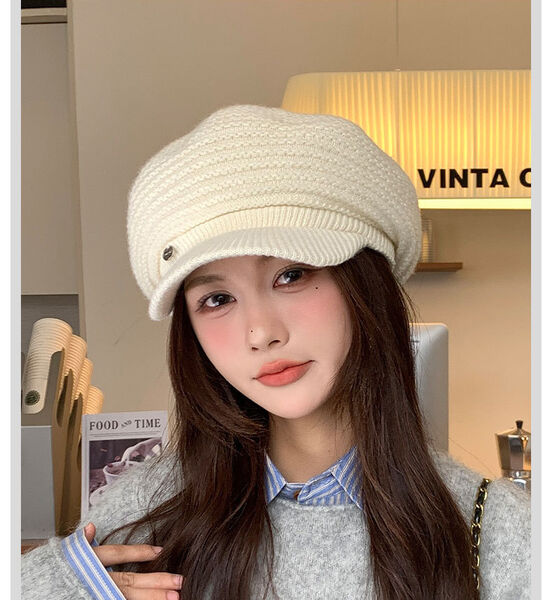 Mũ len kiểu mây mùa thu đông có lớp lót giữ ấm thời trang dễ...